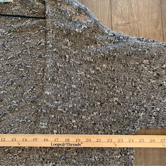 MOA MOA Fringed open Cardigan Women’s Kimono  XL Gray White Black. - Picture 11 of 13